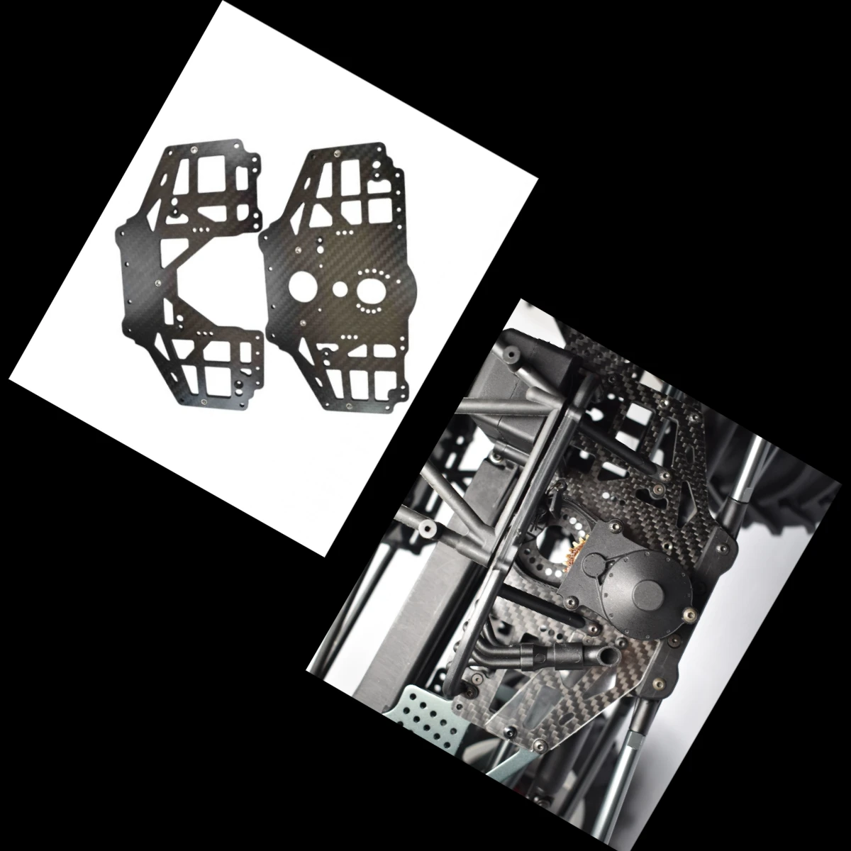 GPM Carbon Fiber Chassis Side Panels For LOSI 1/8 LMT SOLID AXLE 4WD MONSTER