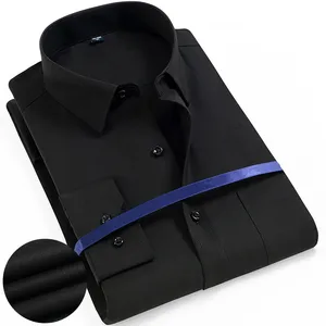 Herren Business Office-Shirt, Langarm, feste Farbe, einfache Mode, Rosa, Gelb, Blau, Super groß, Größe 8xl-9xl-10xl-11xl, Dating 6 Hauptverkäufe übergroße Pink -Shirt - №6