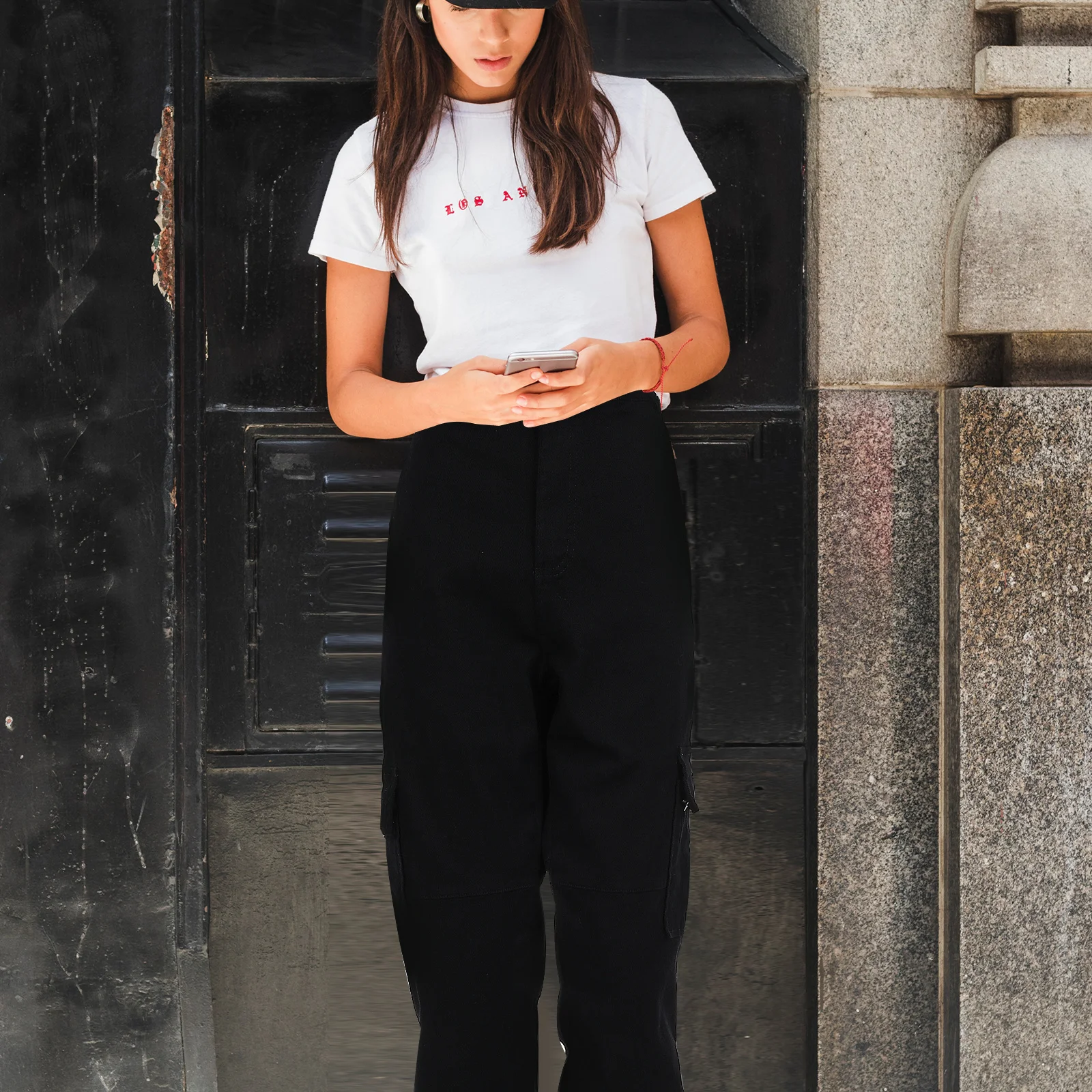 High Waisted Cargo Pants Women Multiple Pockets Comfortable Breathable Fabric Versatile Ladies Trousers Size Xl Workwear Uniform