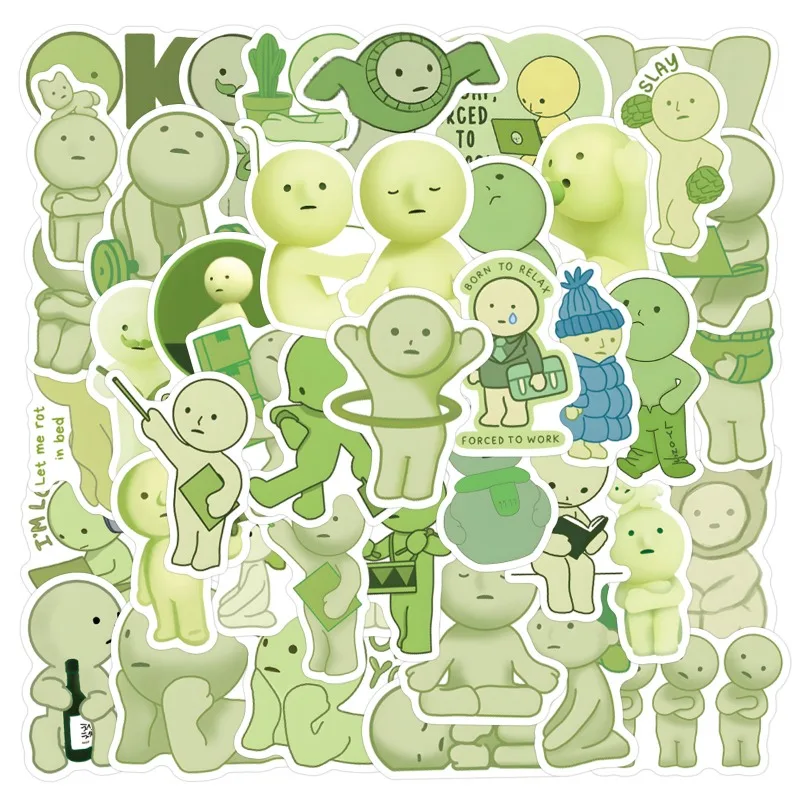 55pcs الكرتون لطيف Smiski شخصية الإبداعية خربش ملصقات الزخرفية