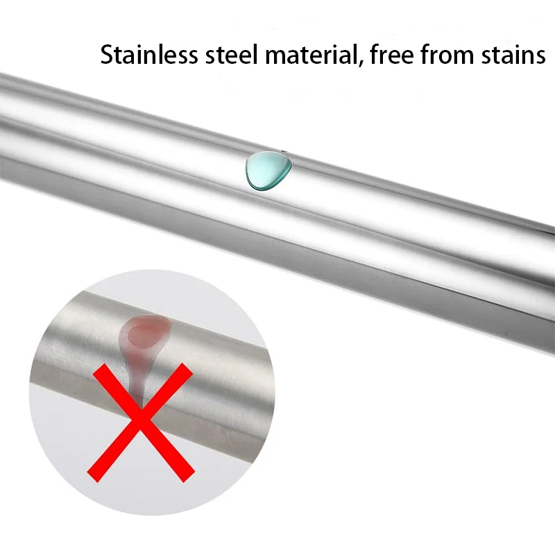 No Drilling Needed Tension Shower Curtain Rod Stainless Steel Rust Proof Non-Slip Spring Adjustable  Pole for Bathroom Shower