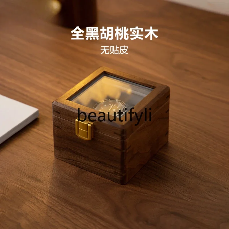 Solid wood watch storage box display simple light luxury gift box mechanical watch watch box