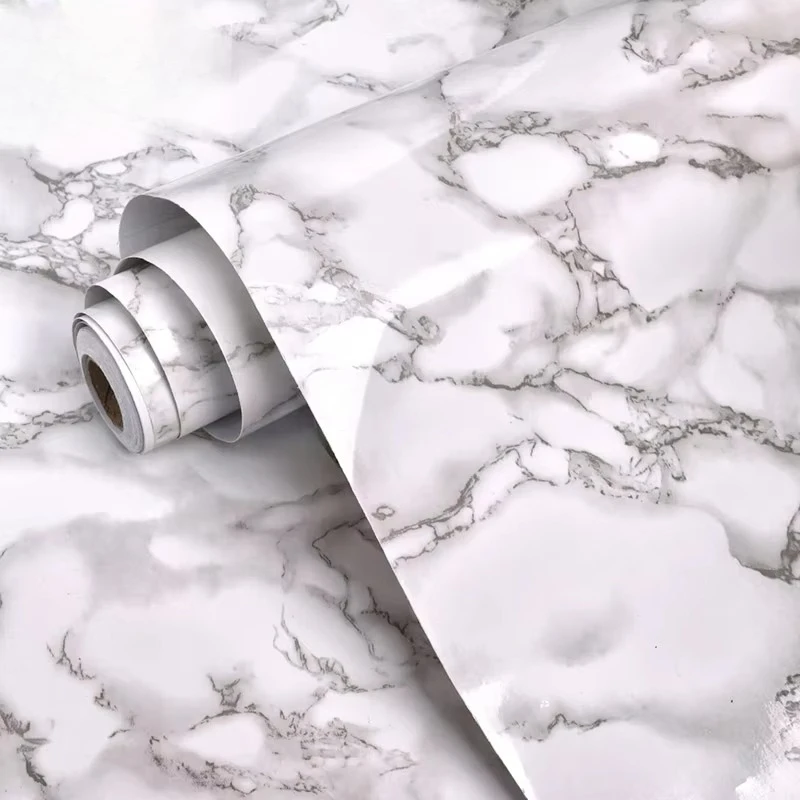 Counter Shelf Glossy Marble Contact Paper Table Door Sticker Film Peel and Stick Self Adhesive Wallpaper Sticker Wallboard