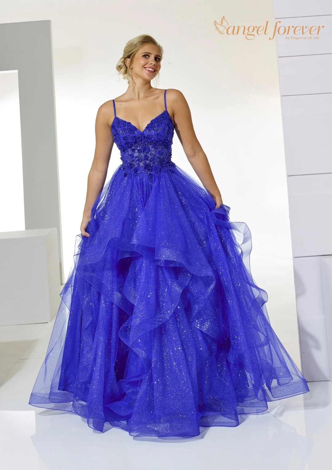 Abito da sposa Jessica Blue ricamato con paillettes Abiti da ballo da fata Corsetto Soffice tulle glitterato Abiti da cerimonia su misura