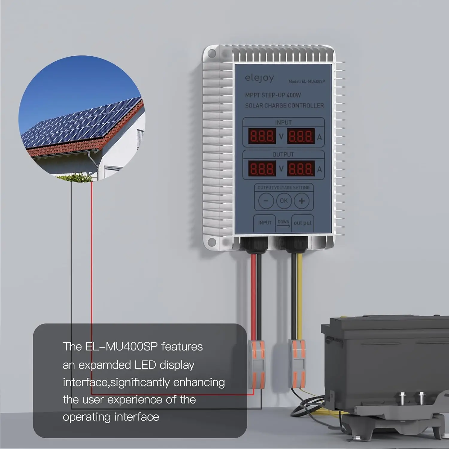 Premium 24V-85V Boost Solar Regulator, 15A MPPT with 99% PV Efficiency for Lithium Batteries