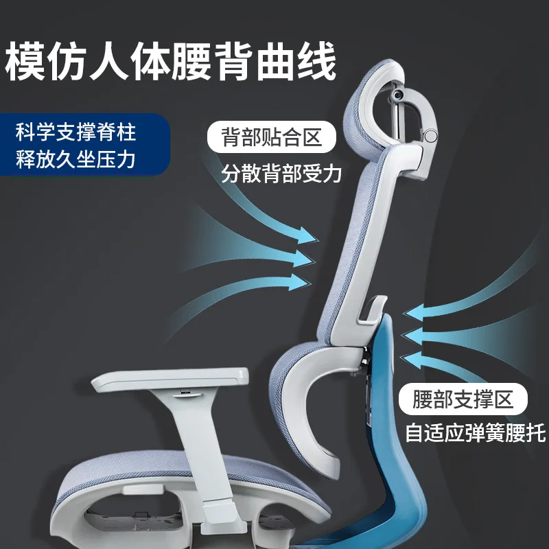 Office   Ergonomic chair Reclining   Family backrest Comfortable seat Hollow chair Learning long sitting Computer chair