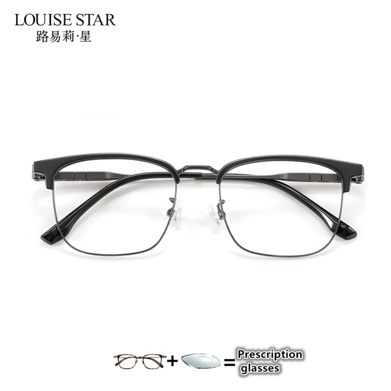 LOUISE STAR Retro Eyebrow Line Optical Glasses Frame Business Prescription Glasses Frame Myopia Glasses Frame
