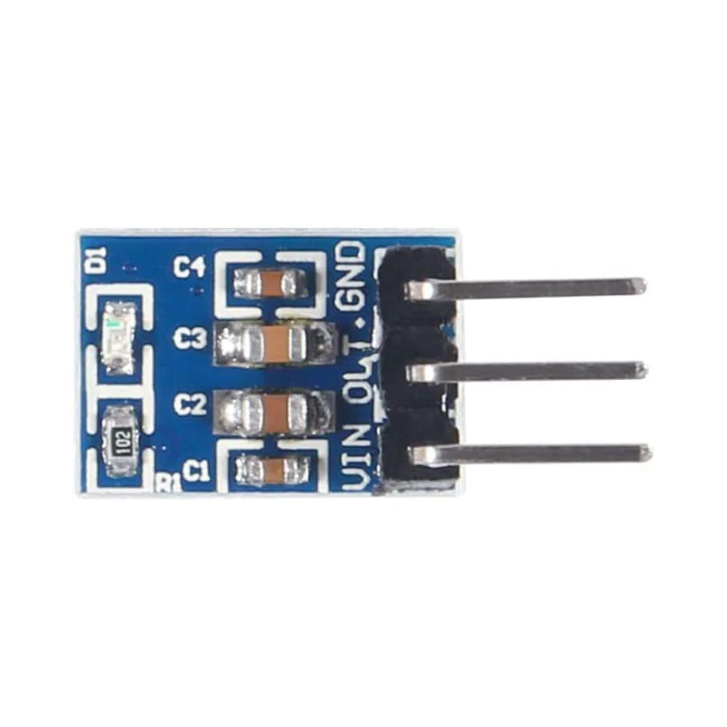 4 Pcs AMS1117 3.3V Soldering Kit DC 4.75V-12V to 3.3V Voltage Linear Regulator 3 Pins 800mA Mini Step Down Converter Buck Module