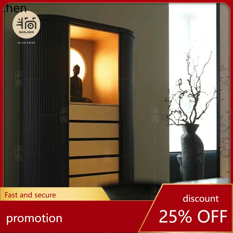 HT black walnut casket new Chinese vertical cabinet Buddhist platform Bodhisattva cabinet Buddhist cabinet household