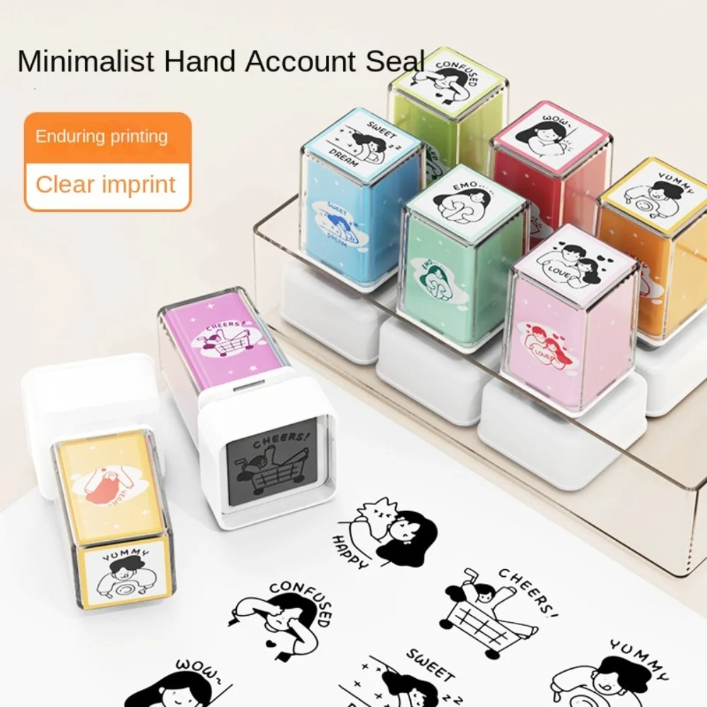 

High Quality Traceless Account Seal Handmade DIY Seal Sticker Cartoon Seal Box School