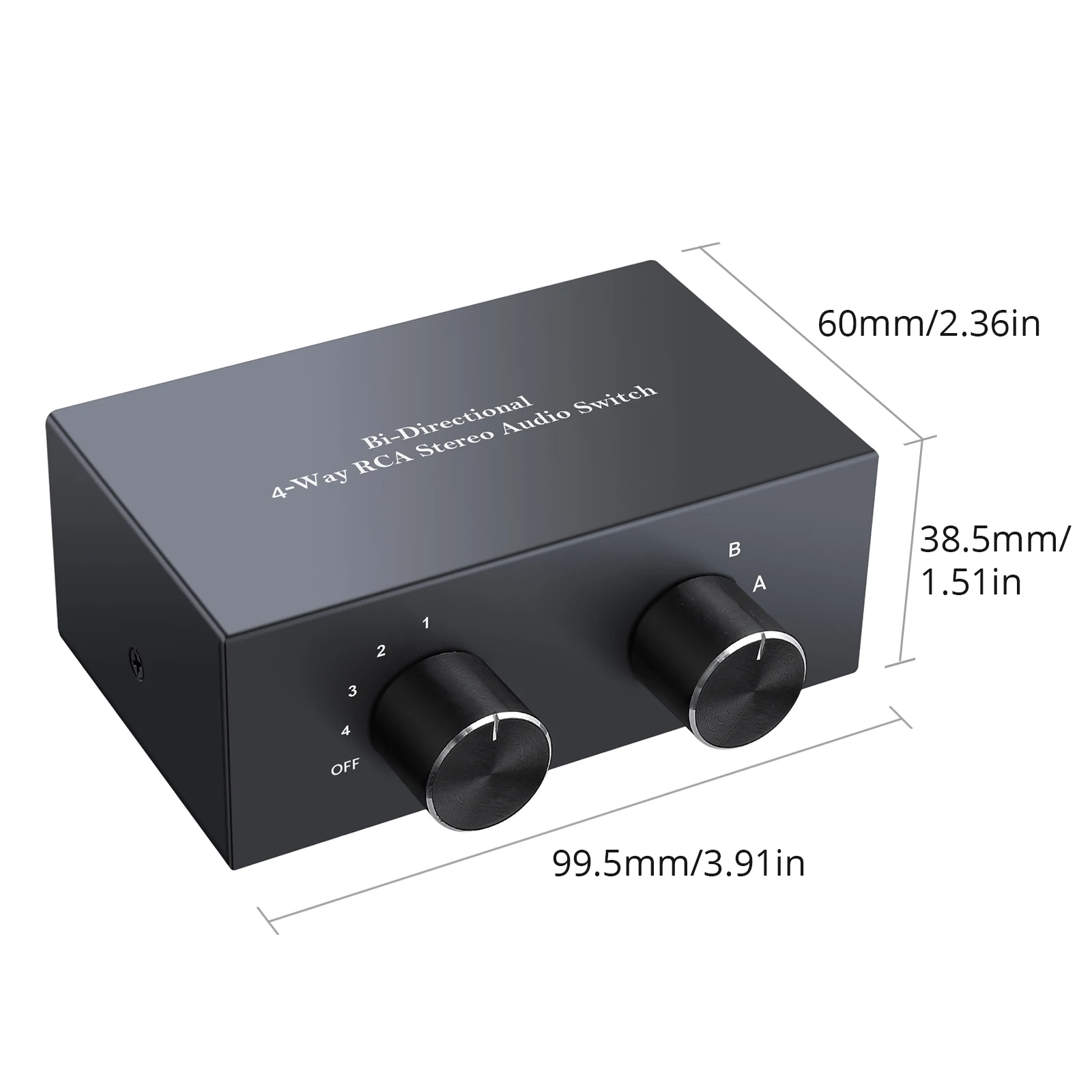 4 Weg Stereo L/R Geluidskanaal Bi-Directionele Audio Switcher 2 In 4 Uit Of 4 In 2 Uit Rca Audio Schakelaar Keuzeschakelaar Met Uit Knop