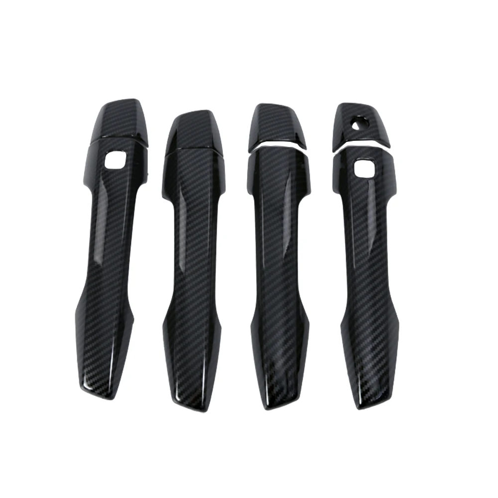 

8 шт., накладка на боковую ручку двери из углеродного волокна для Mitsubishi Outlander 2022, крышка ручки двери автомобиля с левым рулем