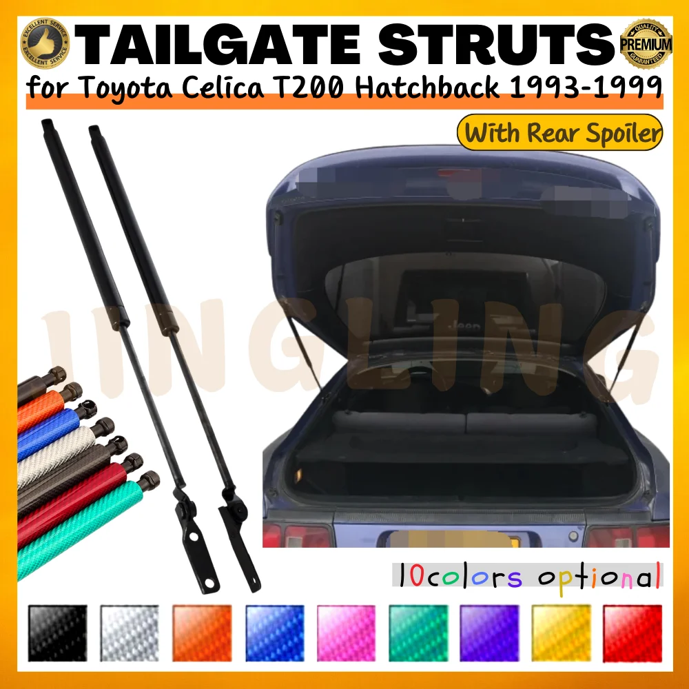 

Qty(2) Trunk Struts for Toyota Celica T200 Hatchback 1993-1999 with Spoiler Rear Tailgate Boot Gas Springs Shock Lift Supports