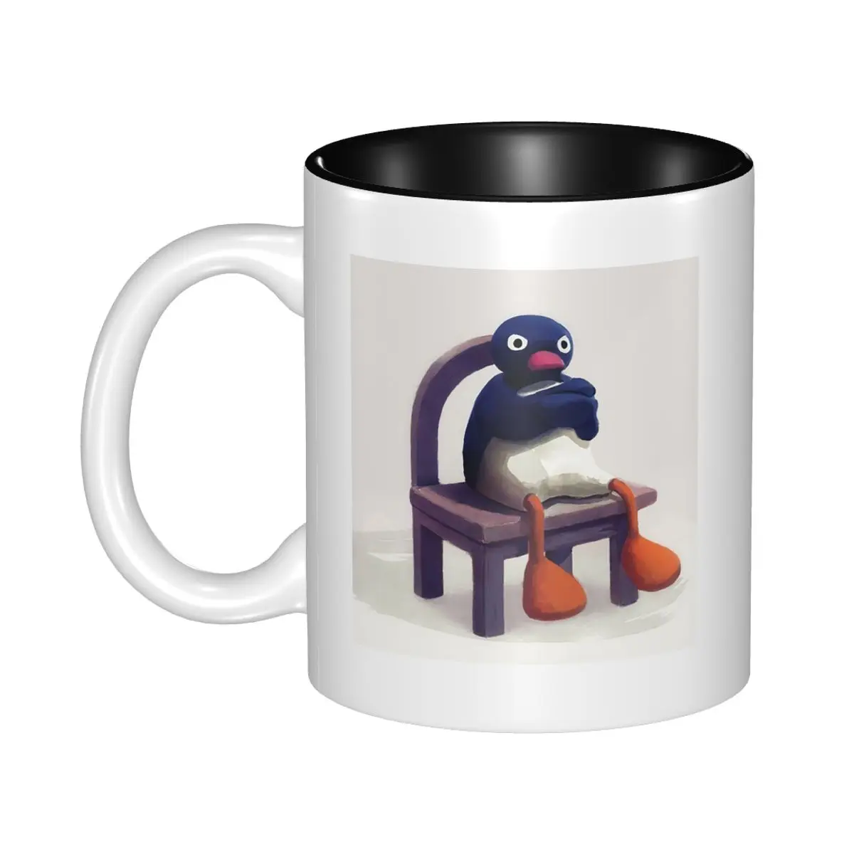 Angry Pingu Mug Funny Ceramic Coffee Cups Tea Mugs Milk Cup Drinkware Gift for Friends