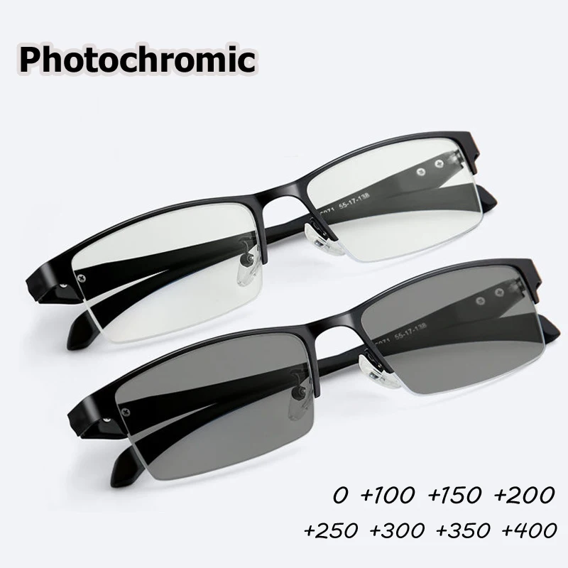 

Outdoor Photochromic Glasses Unisex Women Men Near&Far Reading Eyeglasses Anti Blue Light Presbyopic Eyewear Diopter 0 To +4.0