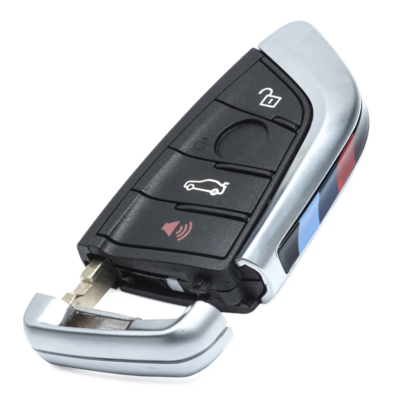 KEYECU 315/434/868MHz PCF7953 Chip CAS4 CAS4 + Hệ Thống Sửa Đổi 4 Nút Remote Key Fob Dành Cho xe BMW F Khung Xe 5 7 Series Bạc