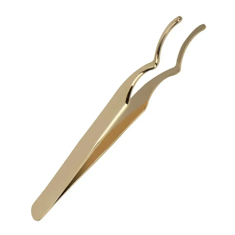 1pcs Stainless Steel Eyelash Extension Clip Pliers Curved Straight  Eyebrow Tweezers Soldering Lash Tongs Nail Art Makeup Tools