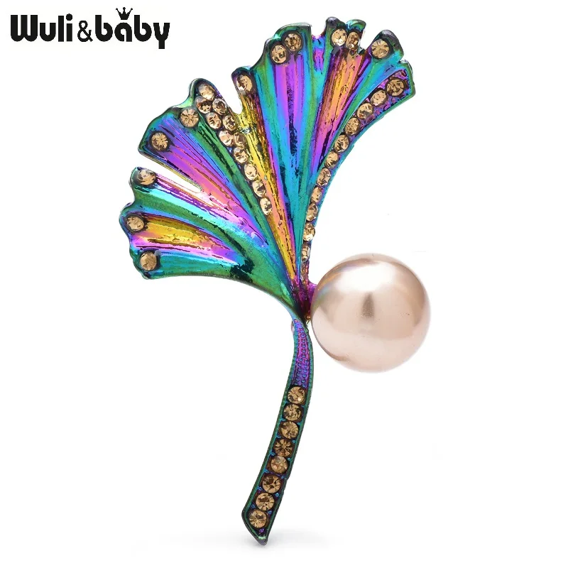 Wuli & baby molti fiori di Design bellissime spille per le donne piante di strass in metallo spilla da ufficio per feste spille regali