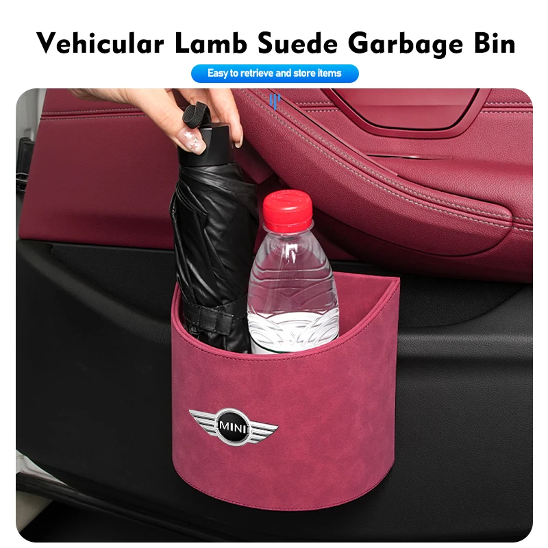 Universal Car Storage Box Storage Case Sundries Trash Can Bin For MINI Cooper One JCW Clubman Countryman R55 R56 F55 F56