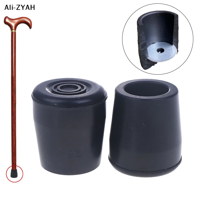 【Zy】1pcs Walking Stick Crutch Cane Bottom Pads Cover Protector Climbing Hiking Trekking Pole Tip Replacement Cane Tips Nonskid