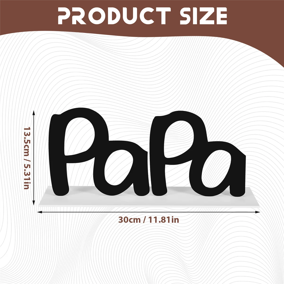 ABGQQ Father's Day PaPa Picture Frame,Dad Gifts From Daughter,Dad Birthday Gifts, Dad Photo Holder, Father's Day Gift -Black