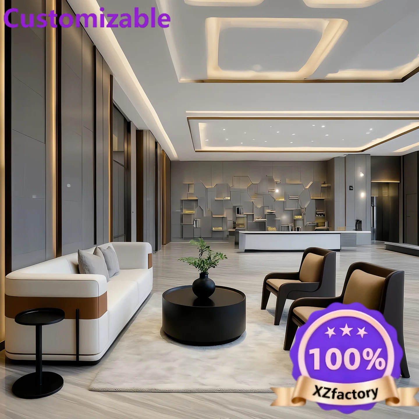 Factory Direct 2026 Top Set di sedie per divani da lavoro di fascia alta, design moderno e minimalista personalizzabile