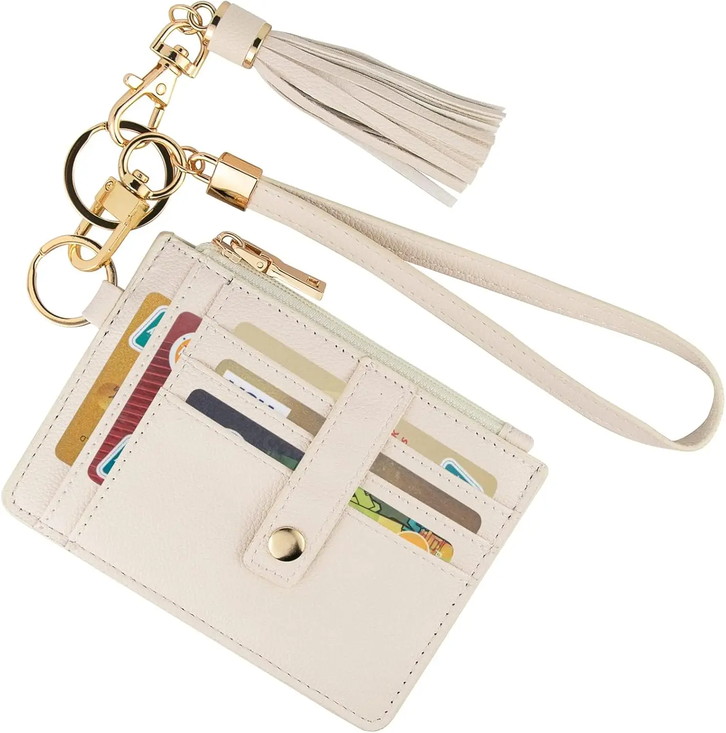 

Small Wristlet Wallets for Women RFID Credit Card Holder Wallet Keychain Wristlet Wallet Credit Card