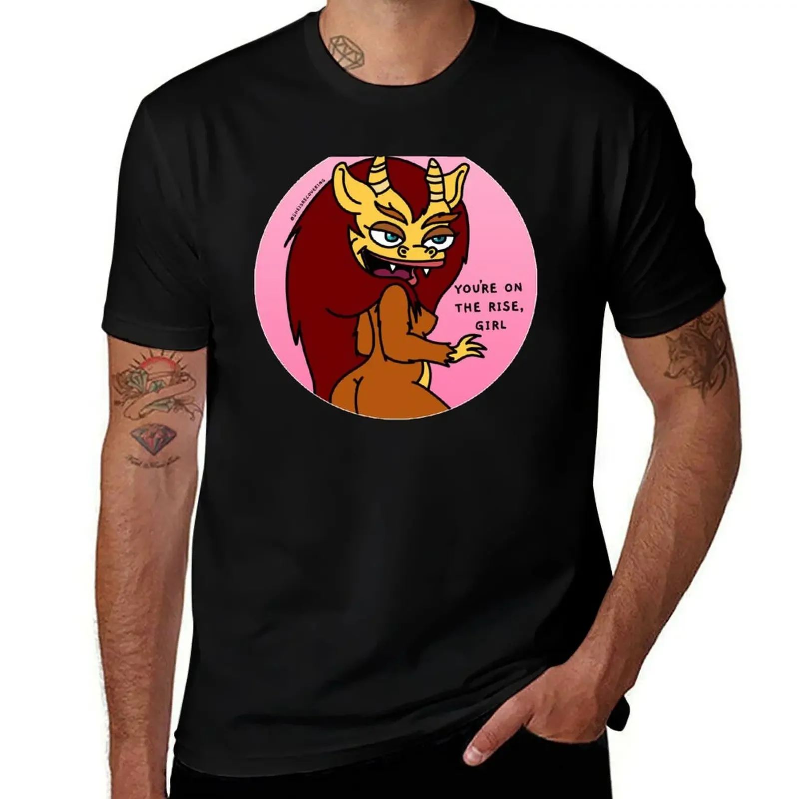 CONNIE HORMONE MONSTRESS - You're On The Rise Girl T-Shirt graphic t shirt vintage customizeds customs mens cotton t shirts