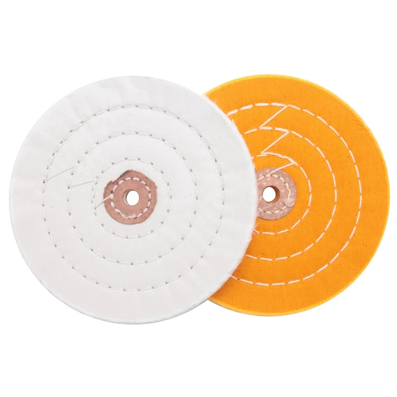 

2Pcs Polishing Discs Polishing Wheel Kit 150Mm Polishing Wheel Set For Table Buffer Polisher With 12.7Mm Mandrel Hole