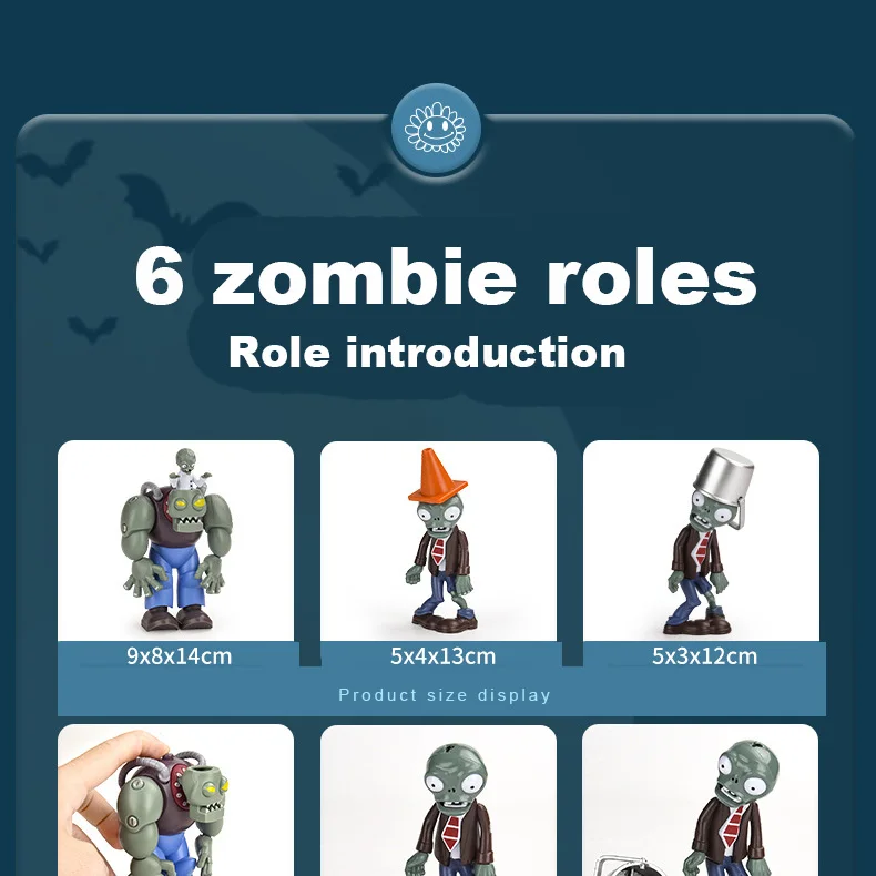 PVZ 2 Character Mini Figurine Complete Collection Peashooter Figure Scene Map Accessory Indoor Decor Holiday Collectible Gift