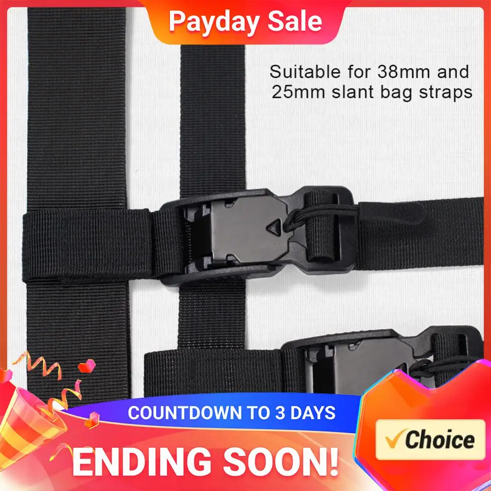 Three Point Auxiliary Backpack Stabilizer Strap Quick Detachable Chest Bag Fixed Strap Adjustable for Sling Packs & Messengers