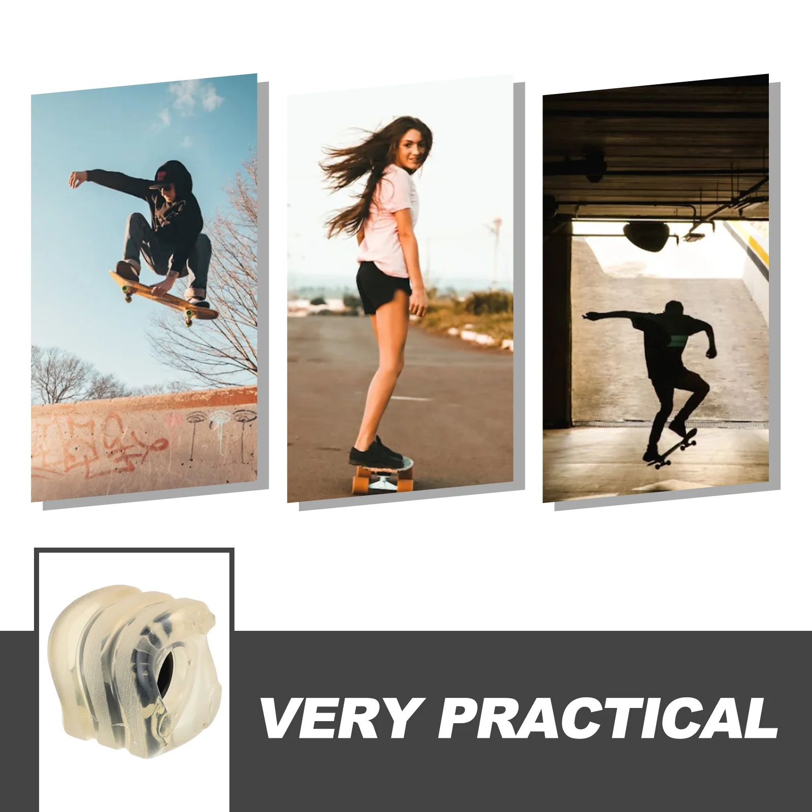 

5pcs 5 Pack Skateboard Roller Skating Wheel Fish Wheels Pu Cruiser Electric Skateboards Pulleys High Performance