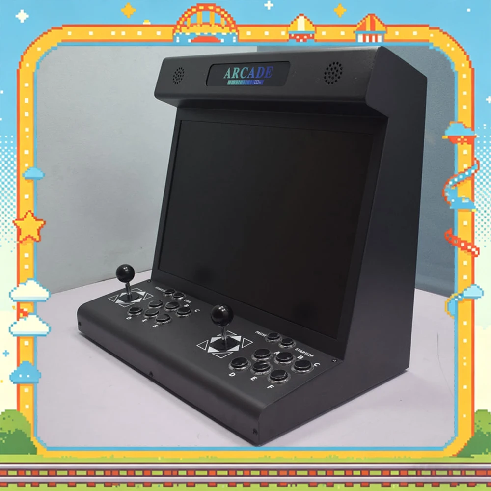 22 inch Game Machine Desktop Arcade Game Machine Home Arcade Integrated Machine 23000+Games Support Multiple Languages