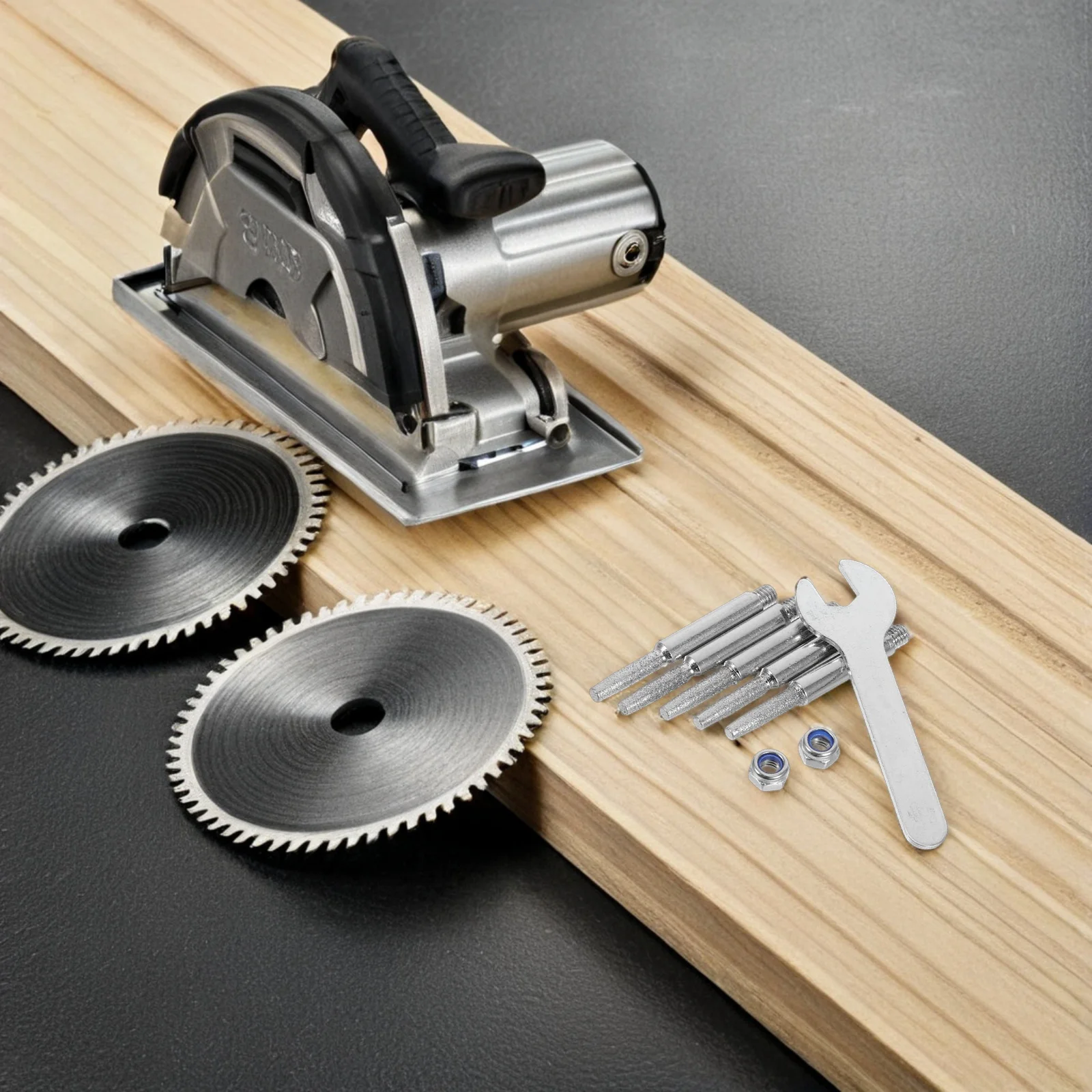 1Set Batu Gerinda Gergaji Mesin Diamond Burr Sharpener Hand Hardness File 4mm Sekrup Mur Kunci Pas Alat Pengasah Manual