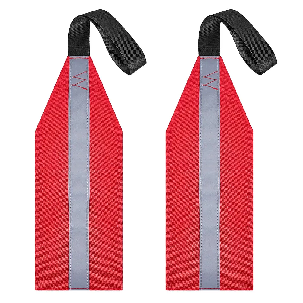 

2pcs Kayak Warning Oxford Cloth Red Safety Towing For Boat Canoe Yacht Accessories Durable Outdoor Use Red Attractive Attention