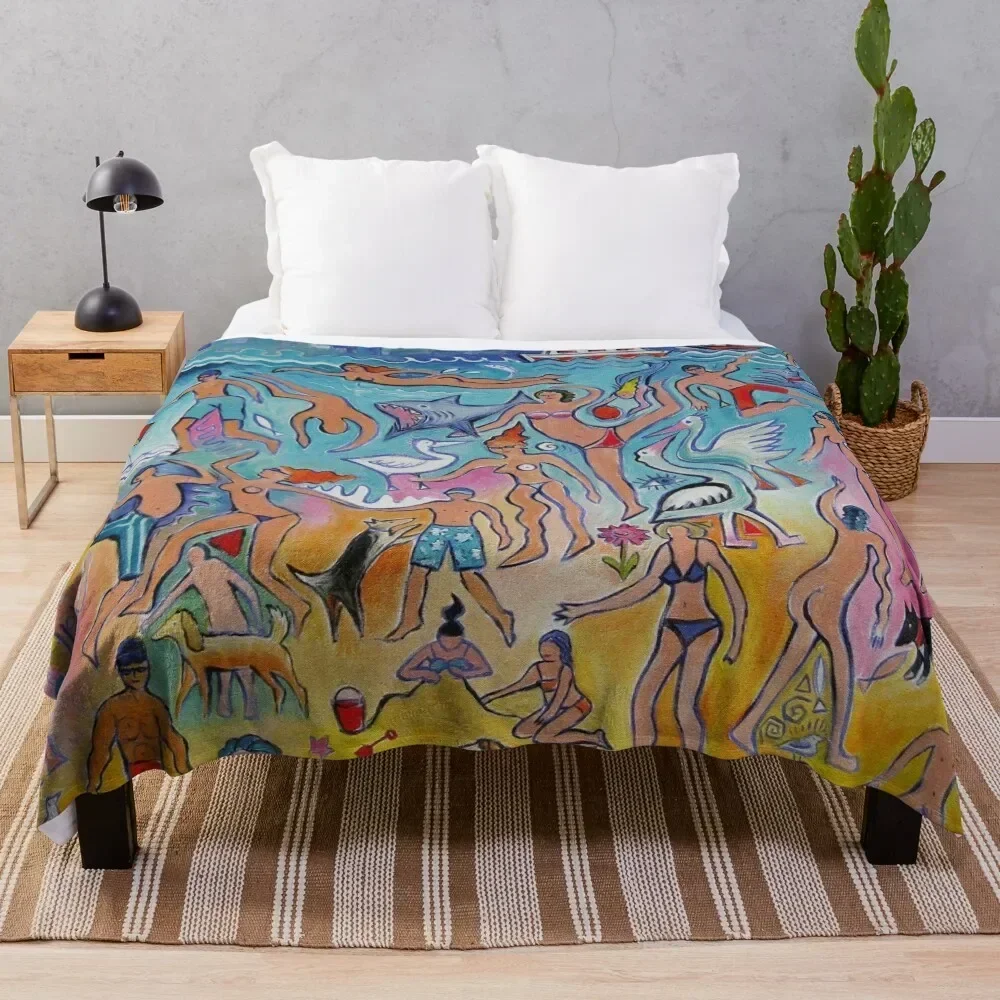 

Beach fun Throw Blanket Winter beds Moving cosplay anime Beach Blankets