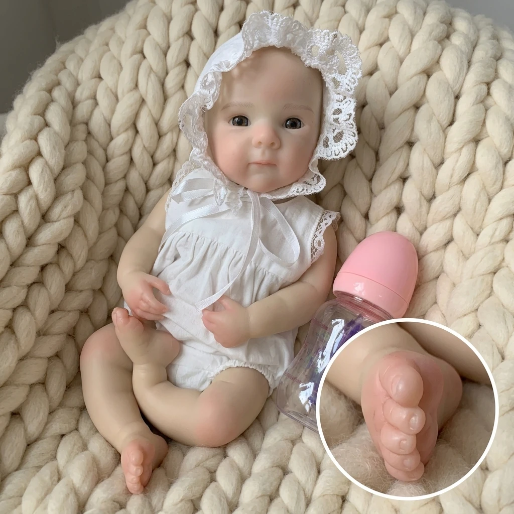 13 Inch Silicone Reborn Baby Doll Pascale 3D Painted Skin Reborn Doll Cute Bebe Baby Toy