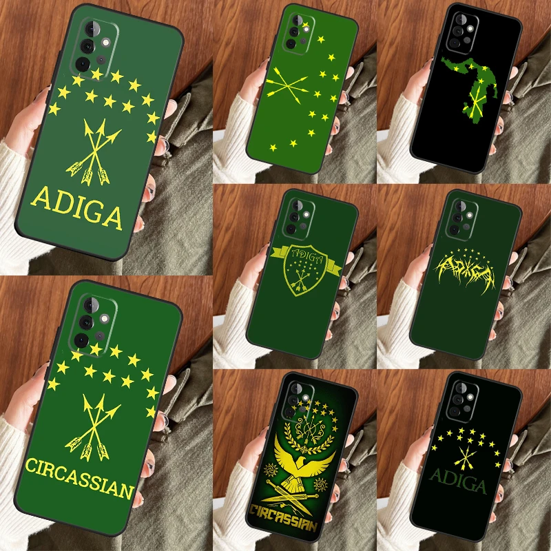 Adygea Circassian Flag Case For Samsung Galaxy A53 A33 A13 A14 A34 A54 A31 A51 A71 A12 A22 A32 A42 A52 A52S Coque