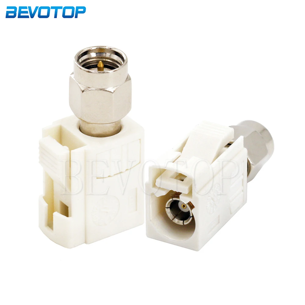 

2PCS/Lot SMA Male Plug to White Fakra Code B Female Jack 50 Ohm Straight RF Coaxial Adapter Converter