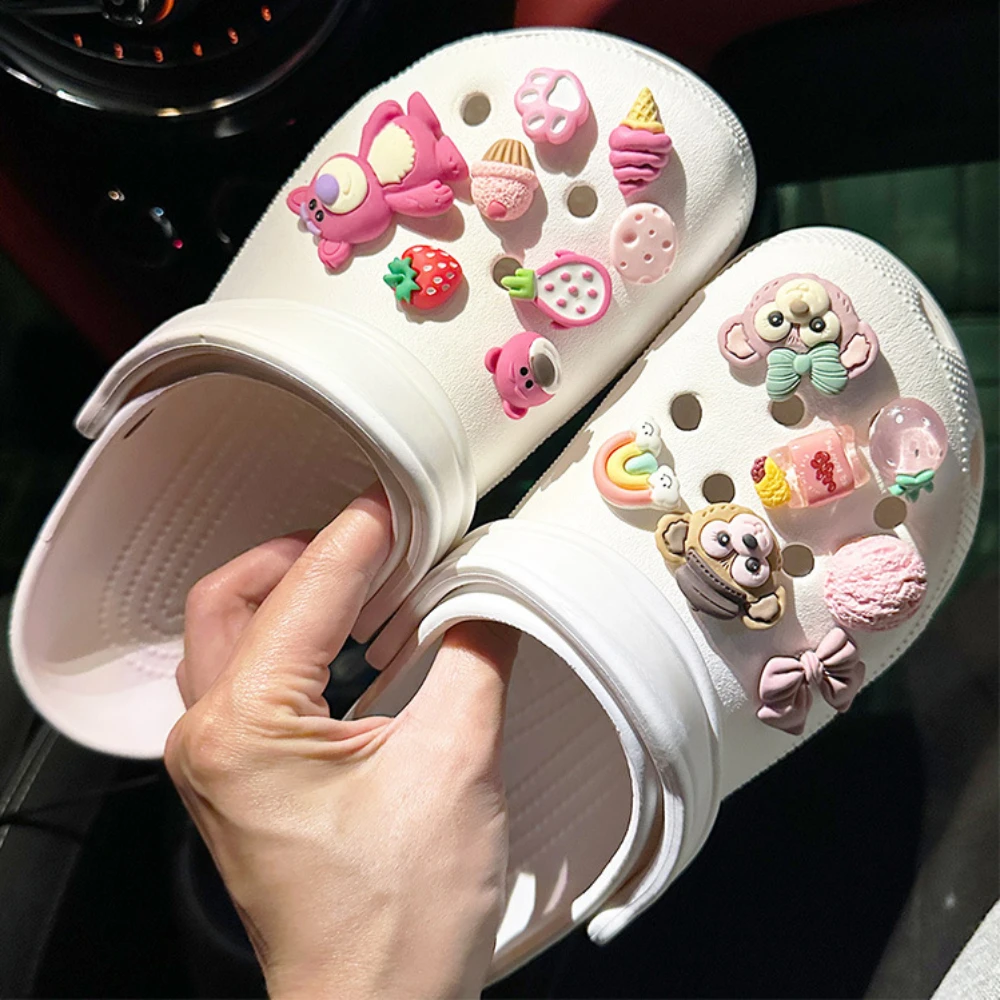 Милый медведь 3D подвеска для обуви DIY украшения для обуви аксессуары для сумки Bogg шлепанцы сандалии сабо подарки для детей