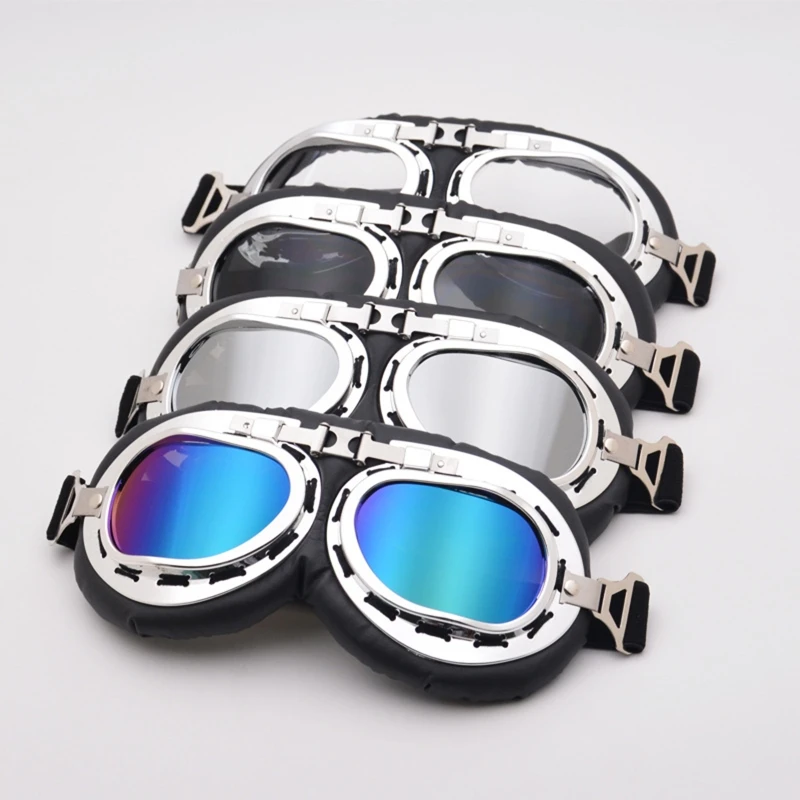 Motorcycle Goggles Retro Scooter Glasses for Men Women Adult Dropship