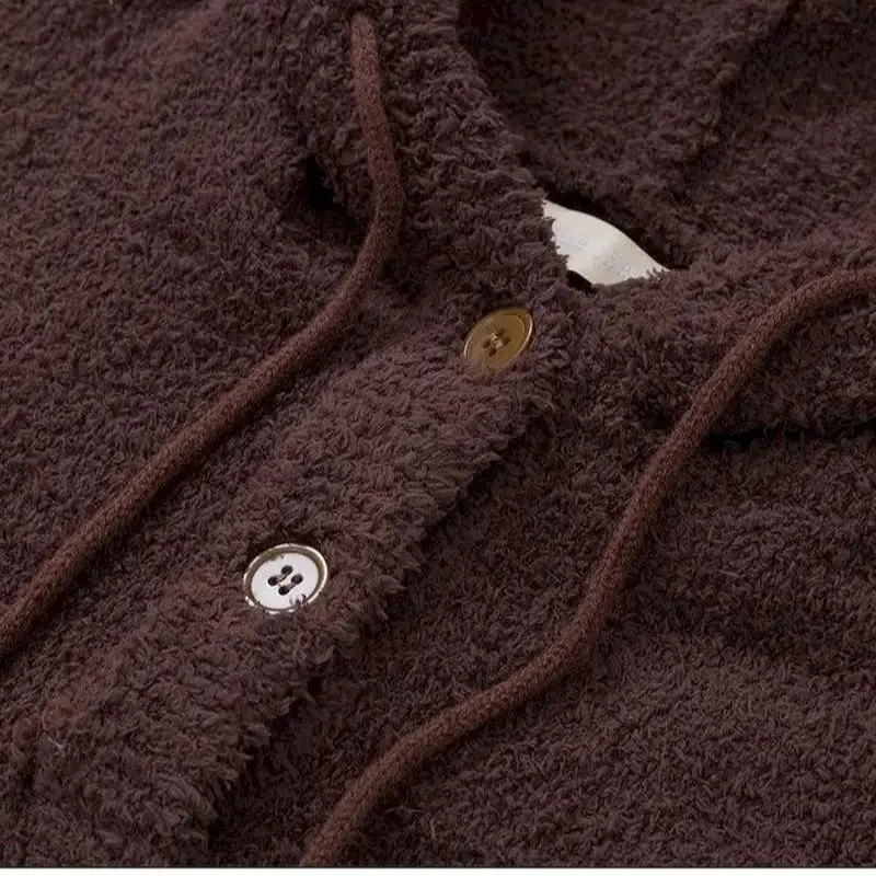 Fashion Hoodies Fleece Rabbit Ear Women Autumn winter Trendy Cardigan Hooded Jackets Sweet Cute Loose Outwear Coats Woman 2025