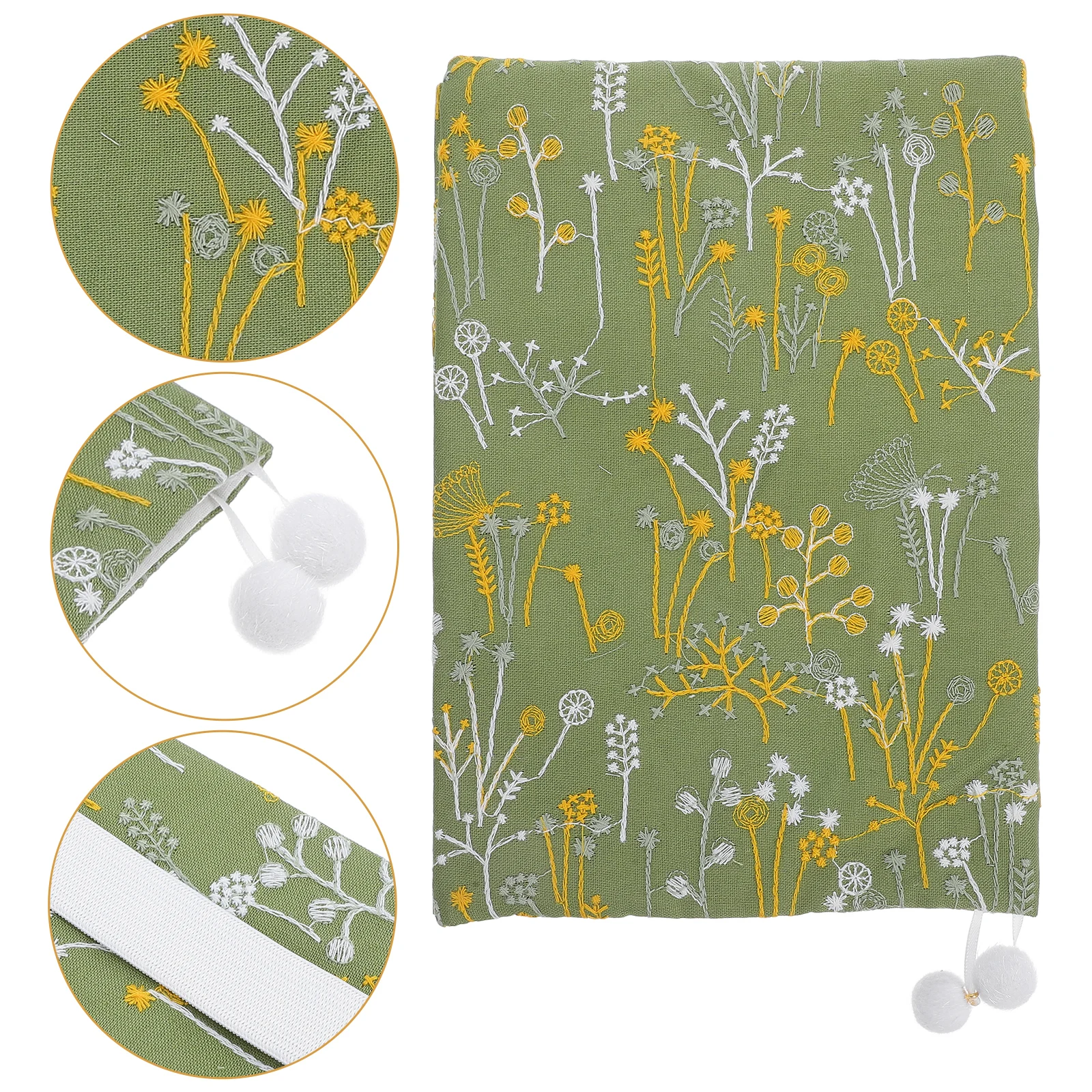 Delicate Fabric Cover Cloth Art A5 Notebook Cover Reusable Protector For Hardcover Schoolbooks Creative Decorative