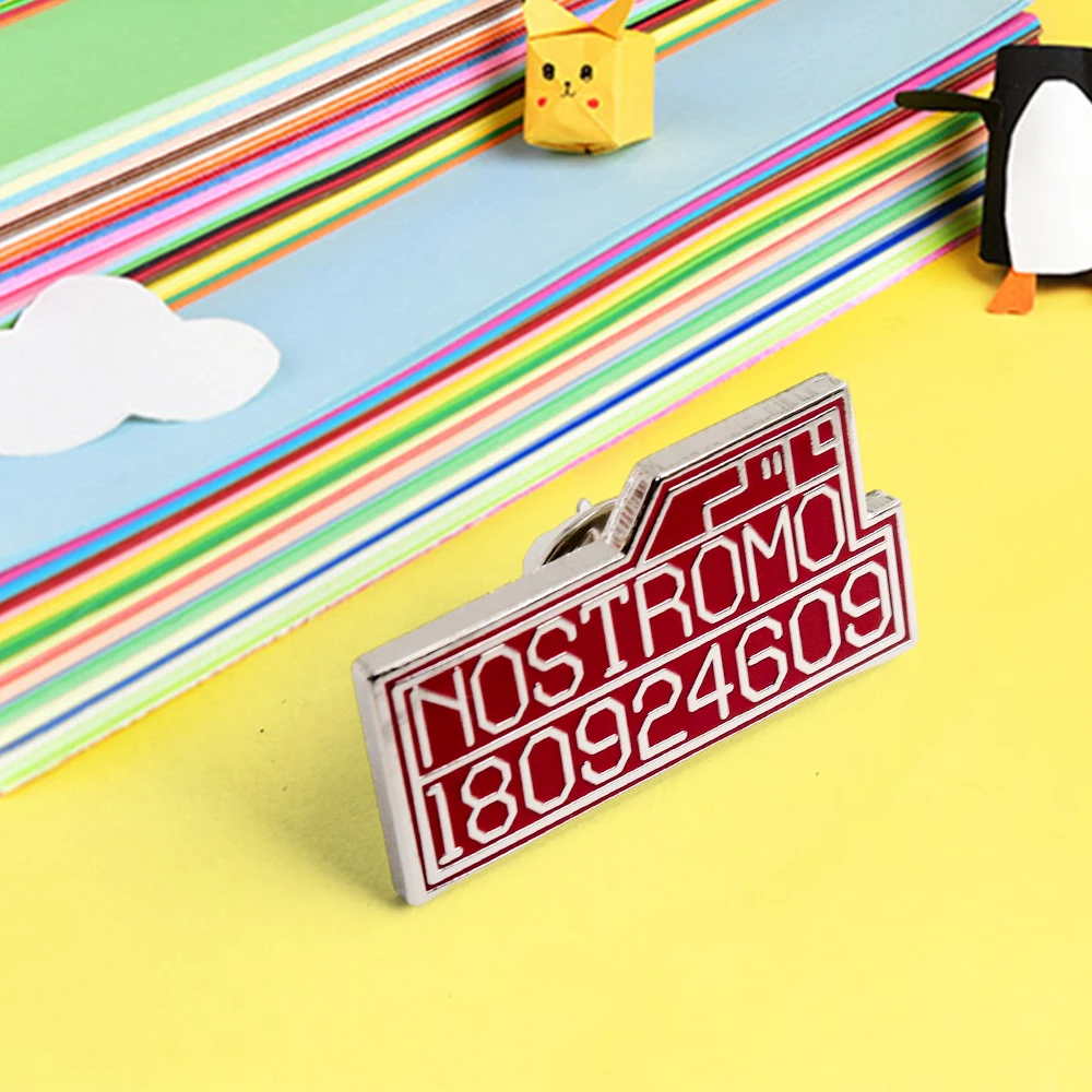 Uscss دبوس الغريبة سفينة بضائع الفضاء Nostromo 180924609 شعار شعار المينا بروش فيلم رواية المشجعين هدية شارة اكسسوارات جمع #4