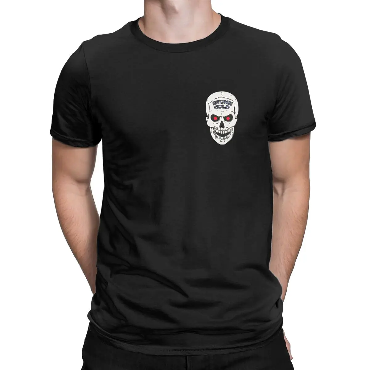 Stones Skull Cold Steve Austin T Shirt Men's 100% Cotton Novelty T-Shirts Round Neck Wrestling Tee Short Sleeve merchandise New