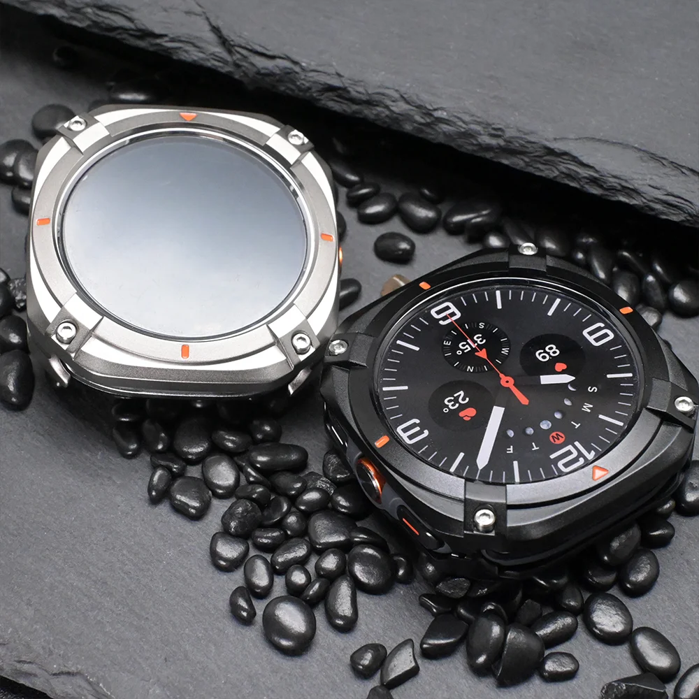 حافظة بإطار ممتص للصدمات لساعة سامسونج جالاكسي الترا 7 47 ملم غطاء حماية من سبائك الألومنيوم لهاتف جالاكسي الترا 7 ملحقات معدنية