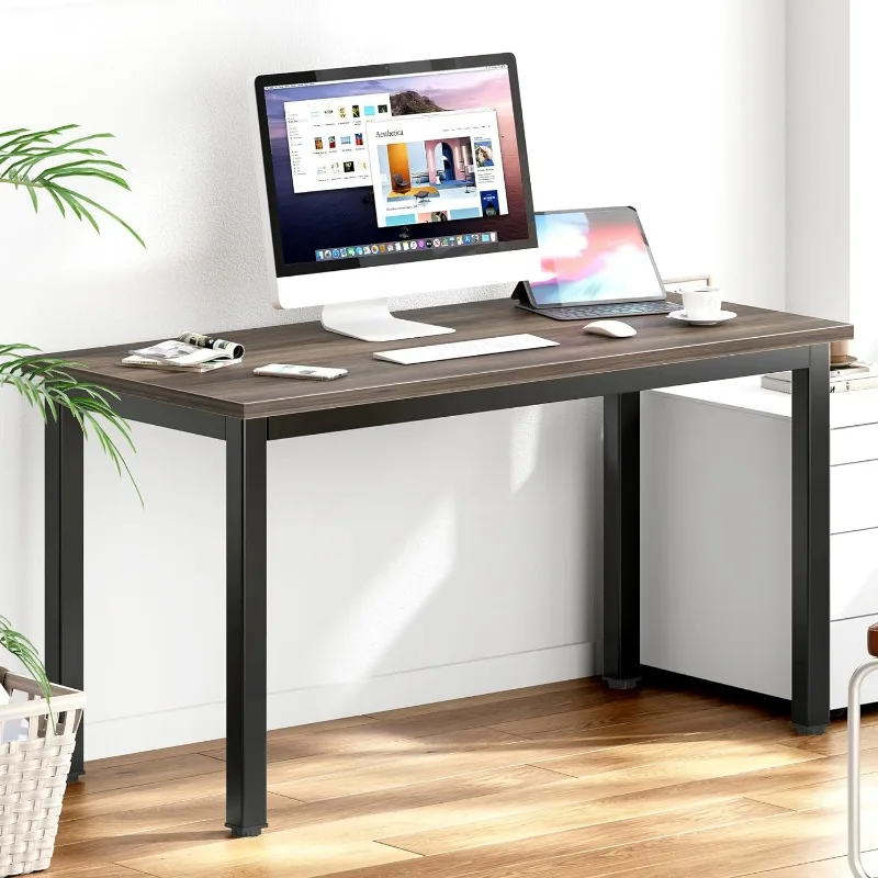 47 inches Medium Computer Desk, Home Composite Wood Board Desk, Decent and Steady Home Office School Desk/Workstation/Table