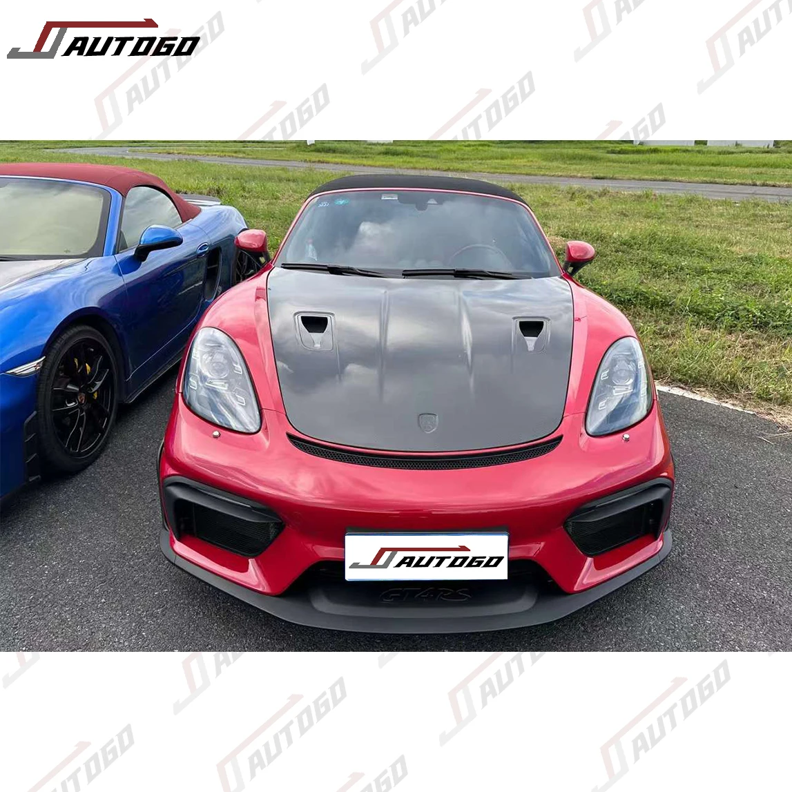 การปรับเปลี่ยนอัตโนมัติการแปลงคาร์บอนไฟเบอร์สําหรับ Porsche Cayman Boxster 718 981 982 2016-2023 อัพเกรด RS สไตล์