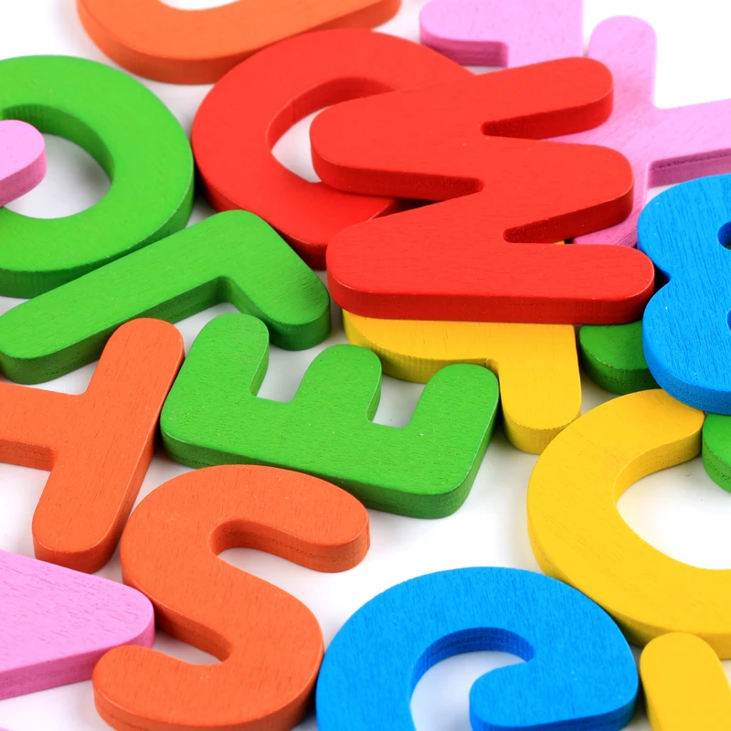 어린이 나무 영어 알파벳 인식 카드, 아기 계몽 편지, 과일 및 야채 조기 교육, 나무 장난감