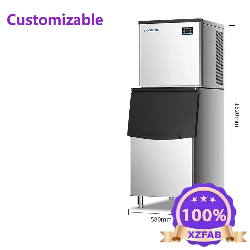 Factory Direct 2026 Ice machine, commercial milk tea shop, large 600kg large capacity fully automatic